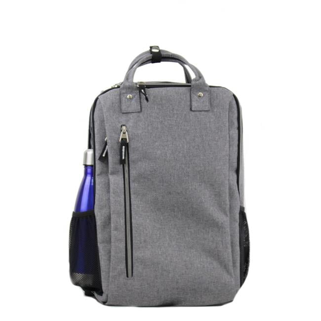 17 In. Premium Sleek Padded Computer Backpack, Grey - Case Of 24