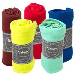 2329236 Premium Fleece Throw Blankets, 50 X 60 In. - Case Of 24