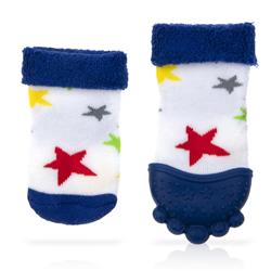 2330407 Stars Soothing Teether Sock, Blue - Case Of 16