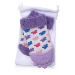 2330412 Butterflies Soothing Teether Sock, Purple - Case Of 16