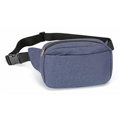 2325592 Rounded Dual Pocket Fanny Pack, Heather Navy - Case Of 72