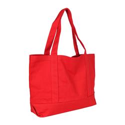 12 Oz Cotton Canvas Shopping Tote, Red - Case Of 48