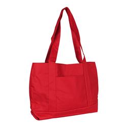 2330797 600d Poly Shopping Tote, Red - Case Of 48