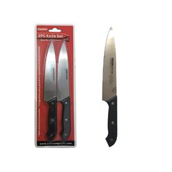2325944 11.5 In. Stainless Steel Knife Set, Black - 2 Peice - Case Of 24