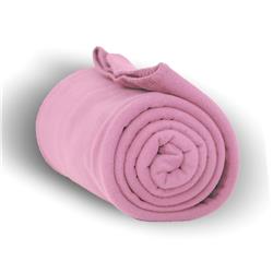 Heavy Weight Fleece Blanket Throw, Pink - 50 X 60 In. - Case Of 24