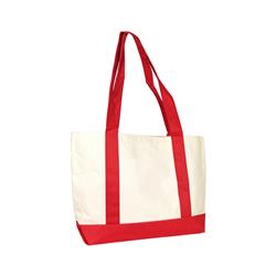2330798 600d Poly Shopping Tote, Red & White - Case Of 48