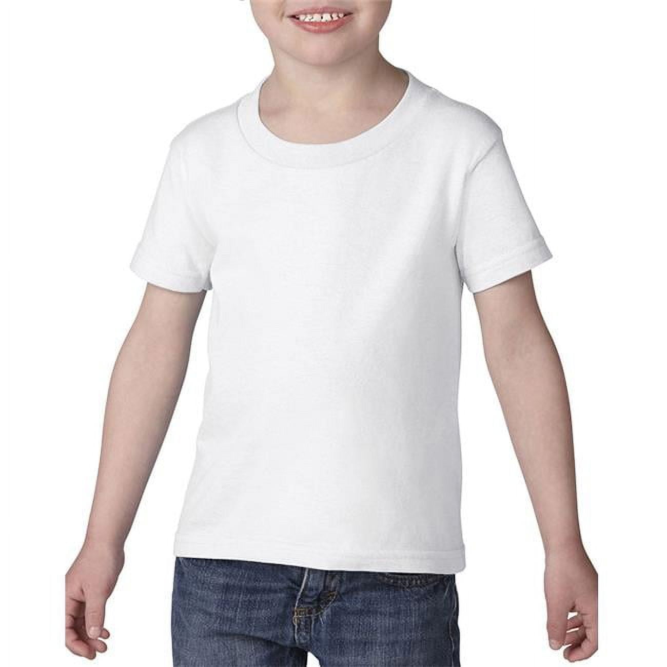 Gildan First Quality - 5100p Heavy Cotton Toddler T-shirt, White - Small - Case Of 12