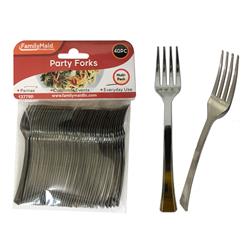 2326987 0.7 X 4 In. Disposable Mini Dessert Forks, Silver - 40 Piece - Case Of 24