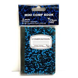1917666 4.5 X 3.25 In. Mini Marble Composition Book, Assorted Color - 2 Per Pack - Case Of 72
