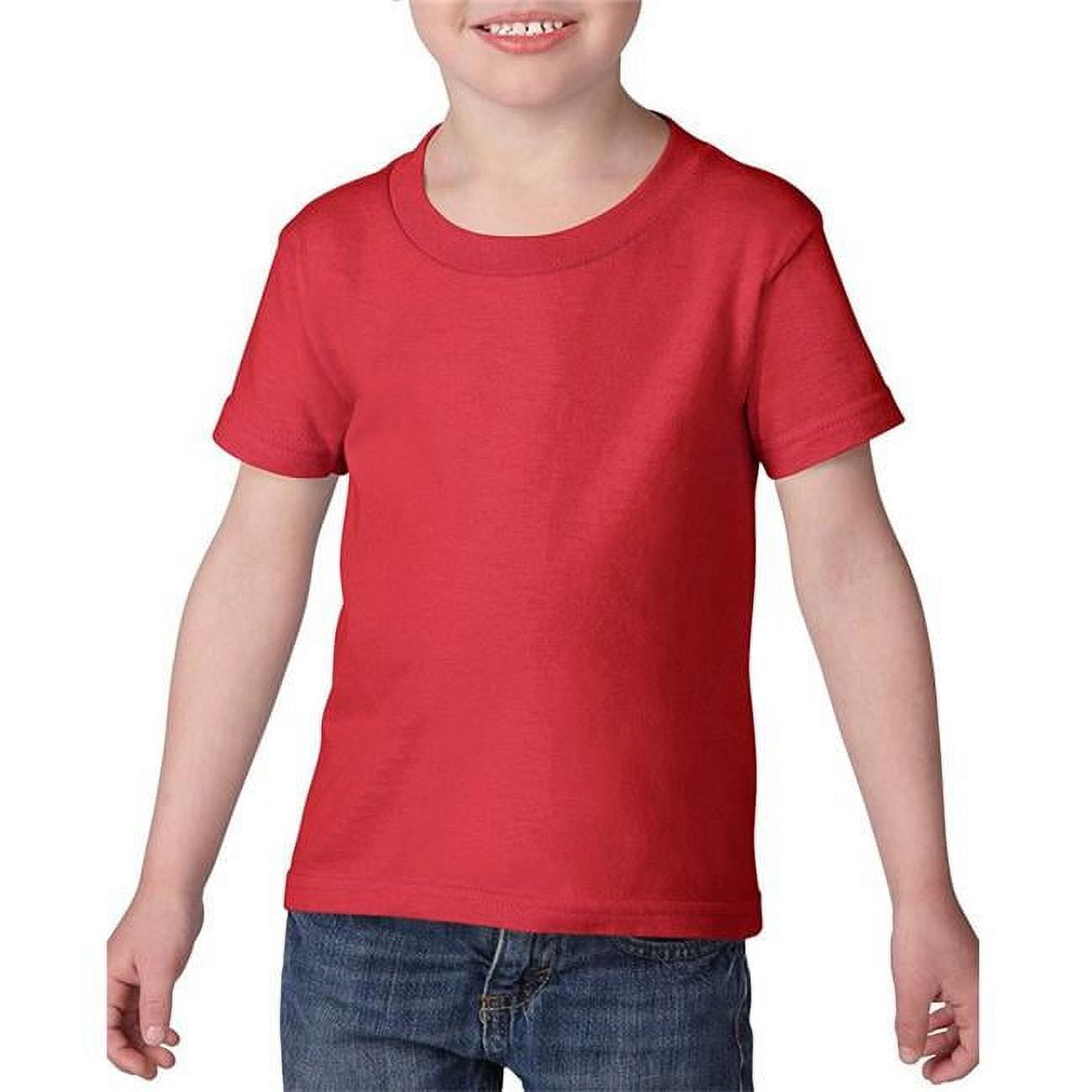 Gildan First Quality - 5100p Heavy Cotton Toddler T-shirt, Red - Medium - Case Of 12