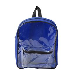 2331888 14 In. Clear Front Blue Backpack - Case Of 25