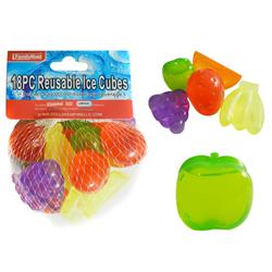 2326982 1.5 X 1.5 In. Reusable Plastic Ice Cubes, Assorted Color - 18 Piece - Case Of 12