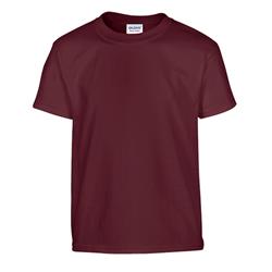 Maroon First Quality Dryblend Youth T-shirt, Small - Case Of 12