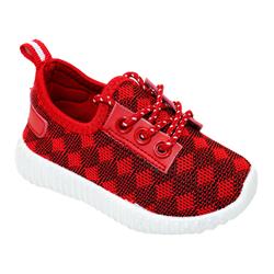 2326990 Ddi Kids Diamond Knit Sneaker, Red - Case Of 9