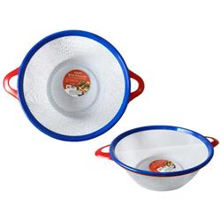 10.23 X 3.75 In. Big Basket Bowl With Strainer, White, Red & Blue - Case Of 96