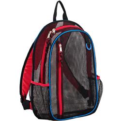 2326720 17 In. Ddi Mesh Active Backpack, Black, Blue & Red - Case Of 12