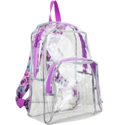 Ddi Clear Printed Strap Backpack, Purple - Case Of 12
