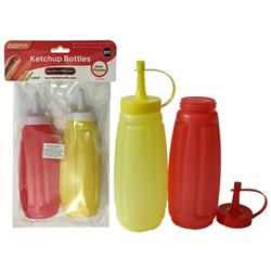 Familymaid 2327006 7.3 X 2.2 In. Dia. Ddi Plastic Squeeze Bottle Dispensers With Cap, Red & Yellow - Case Of 12