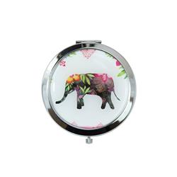 2.75 X 0.5 In. Ddi Round Cosmetic Mirror In Assorted Elephant Prints - Case Of 48