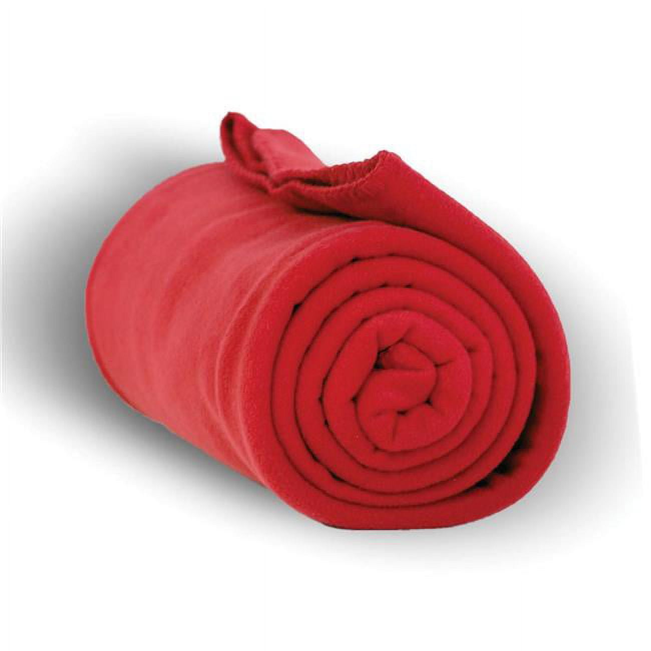 2327056 50 X 60 In. Heavy Weight Fleece Blanket Throw, Red - Case Of 24