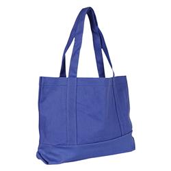 12 Oz Cotton Canvas Shopping Tote, Royal - Case Of 48