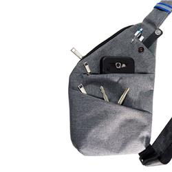 11 X 7.5 In. Ddi Mens Casual Daypack Lightweight Sling Bag, Grey - Case Of 24