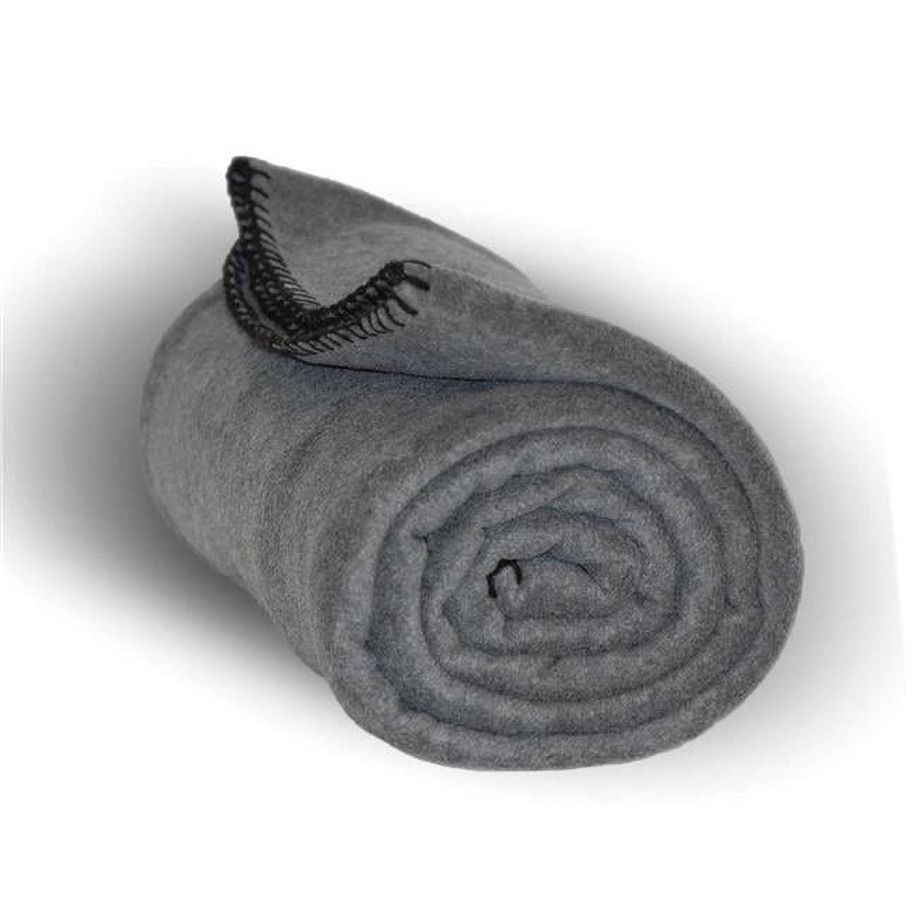2327047 50 X 60 In. Heavy Weight Fleece Blanket Throw, Charcoal - Case Of 24