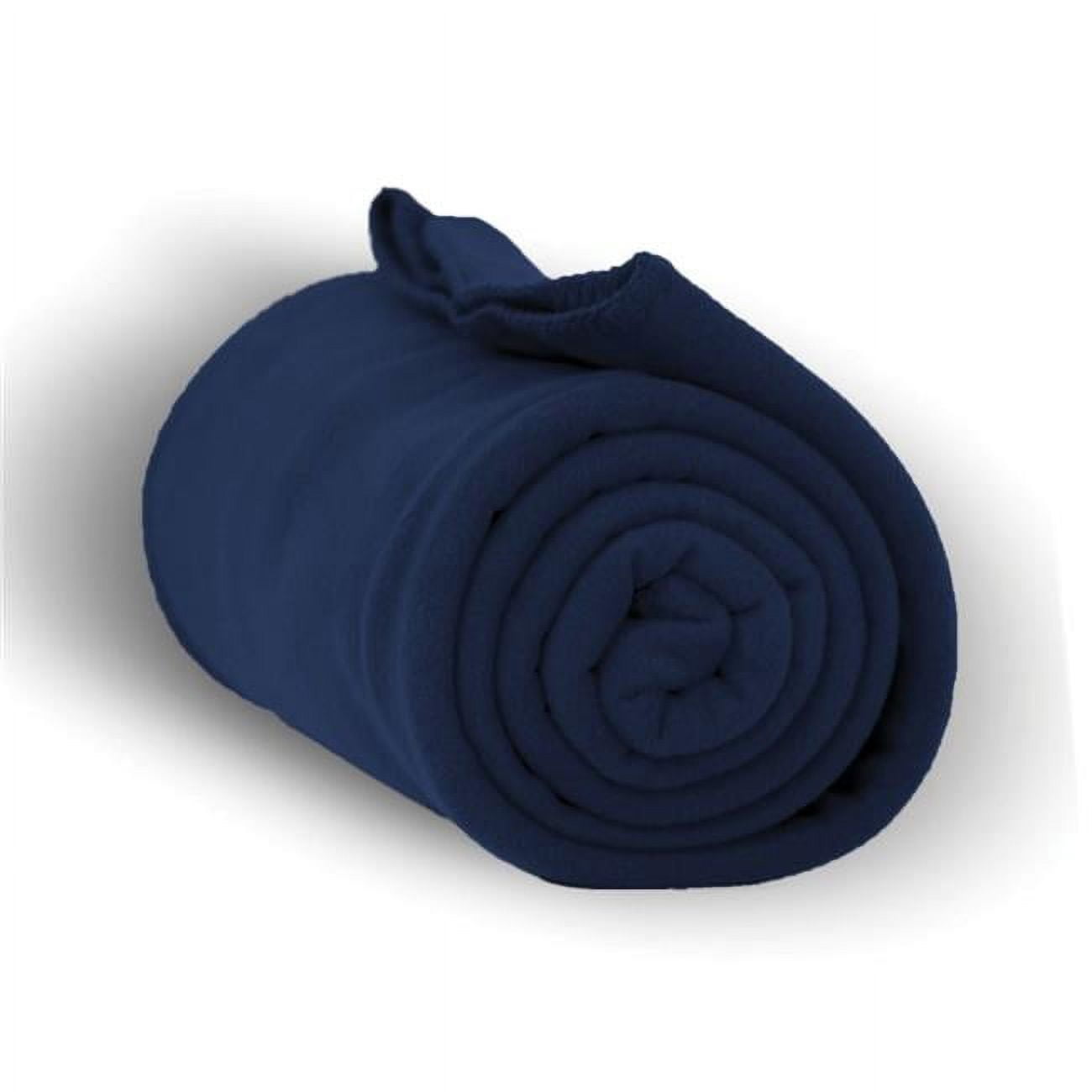 2327052 50 X 60 In. Heavy Weight Fleece Blanket Throw, Navy - Case Of 24