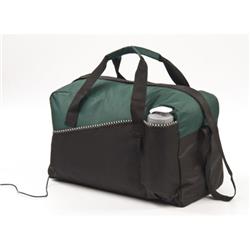 2333750 Fashion Duffle Bag - Black & Green, Case Of 24