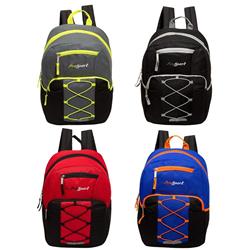 2333984 17 In. Classic Bungee Backpack - Assorted Colors, Case Of 24