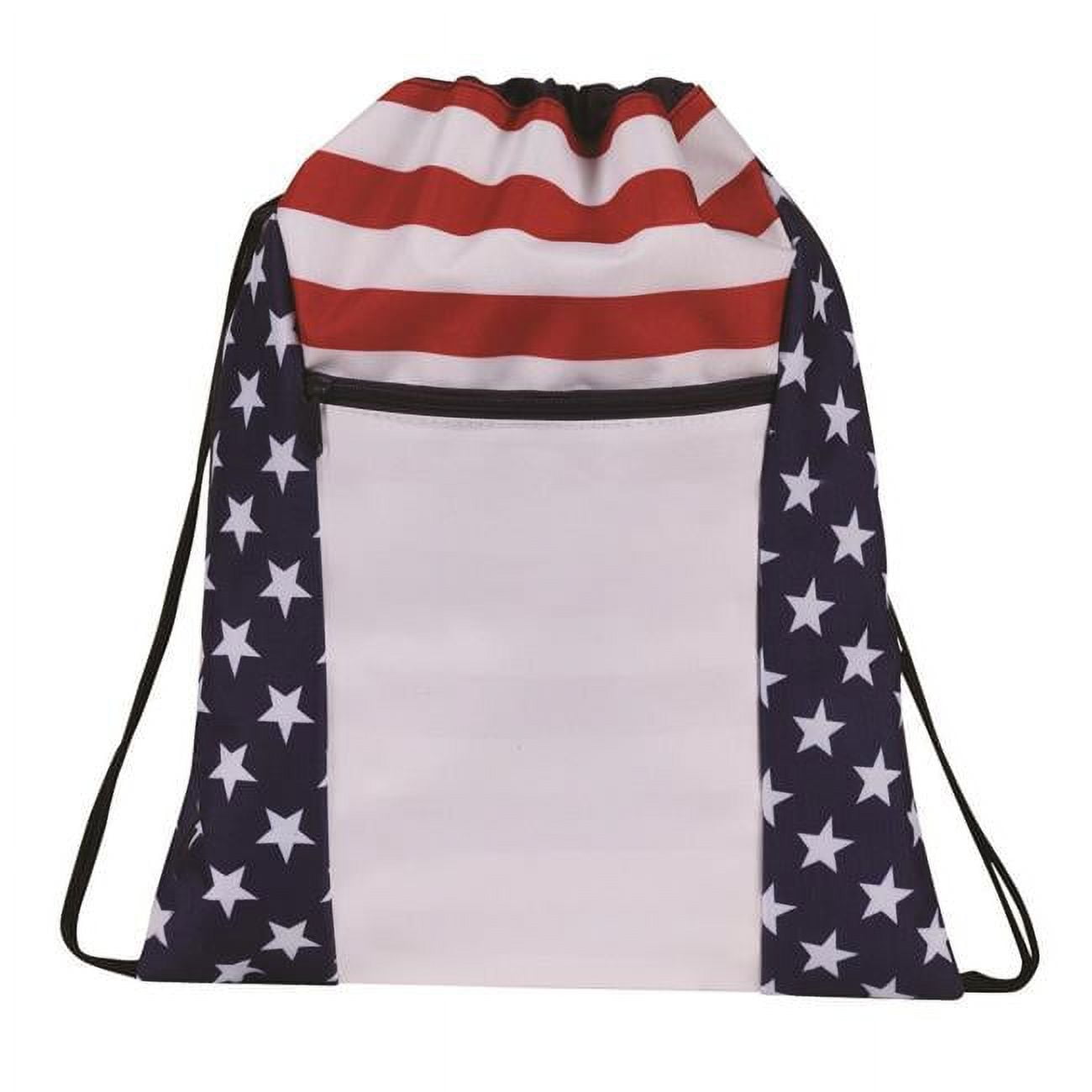 2332043 17 In. Classic Patriotic Drawstring Backpack, Case Of 100