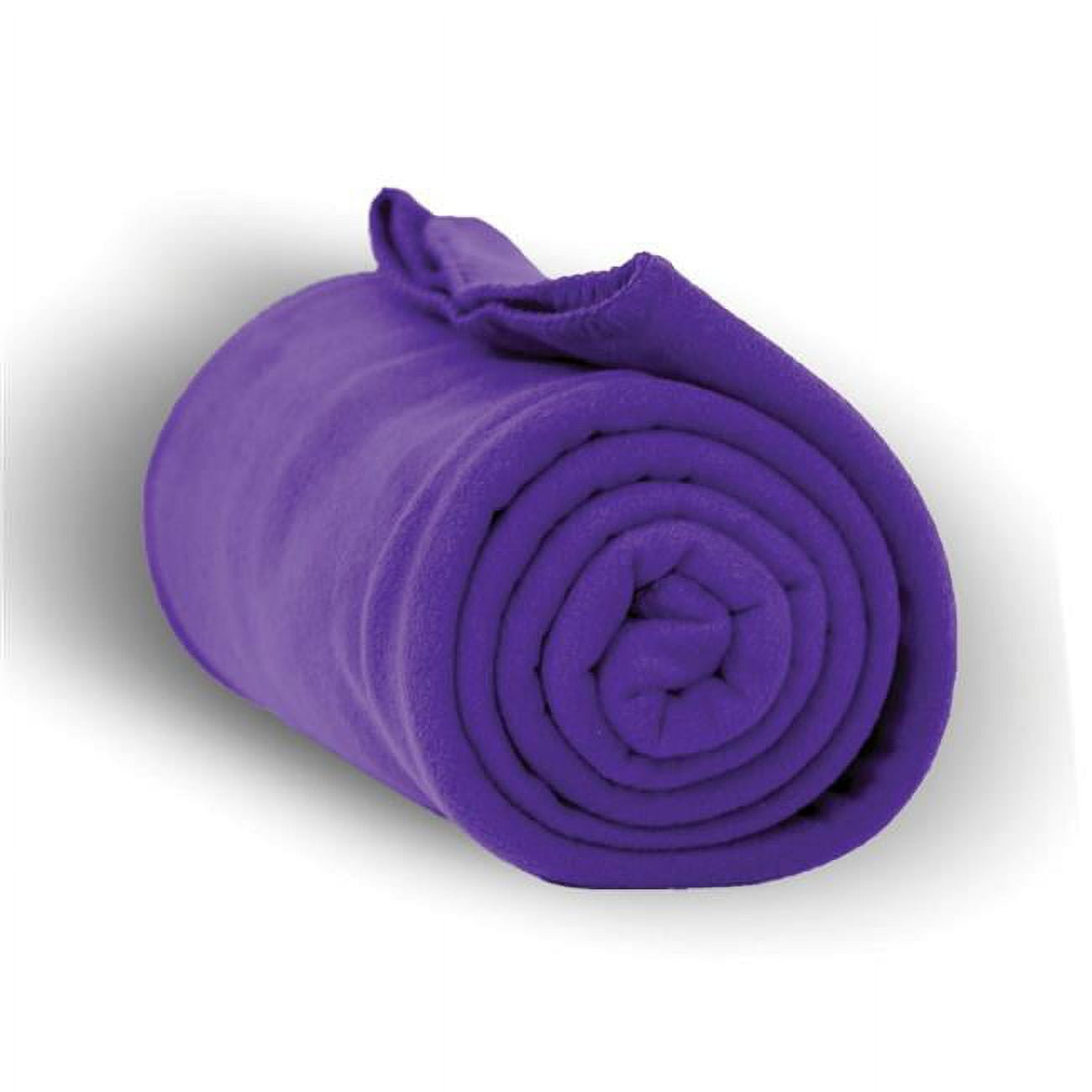50 X 60 In. Heavy Weight Fleece Blanket Throw - Purple, Case Of 24