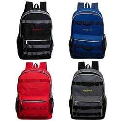 19 in. Premium Dual Compartment Backpacks - Assorted Colors, Case of 24