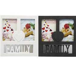 2335180 Family Picture Frame Family With 2 Slots - Assorted Color, Case Of 24