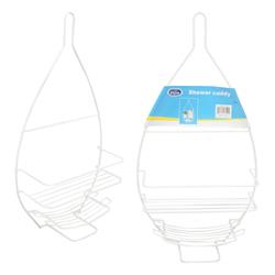 2335222 20 In. Wired Shower Caddy With Plastic - White, Case Of 24