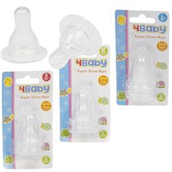 2335257 Silicone Baby Bottle Nipple - Pack Of 2, Case Of 48