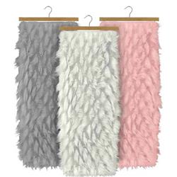 50 X 60 In. Modern Throws With Acrylic Fur Border - Grey, Case Of 12