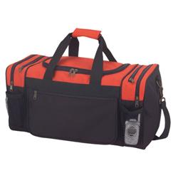 Sports Duffel Bag - Black & Red, Case Of 18