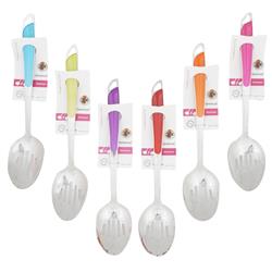 2333207 Stainless Steel Slotted Spoon - Assorted Color, Case Of 72