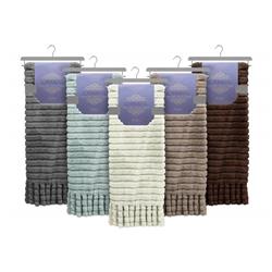 2333613 50 X 60 In. Solid Color Foxtail Throws - Taupe, Case Of 6