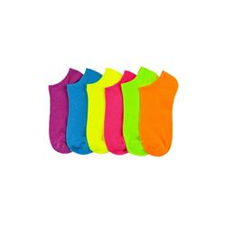 2333384 Kids Colorful Neon Solid Low Cut Socks - Size 4-6, Case Of 144