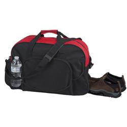Deluxe Gym Duffle Bag - Black & Red Case Of 18