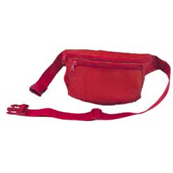 2333775 Nylon Three Pocket Fanny Pack - Red, Case Of 144