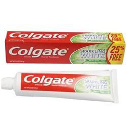 2332496 Colgate Sparkling White Toothpaste, Case Of 24