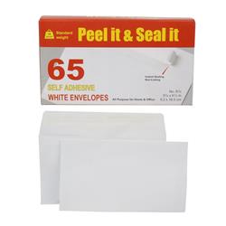 2335381 No.6 Peel & Seal Envelope - White, 65 Count - Case Of 24