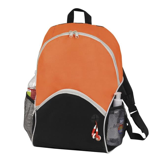 2333740 16 In. Classic Backpack With 2 Side Mesh Pockets - Orange, Case Of 25