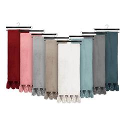 50 X 70 In. Solid Colors Fleece Throws With Tassel Fringe - Nirvana, Case Of 12