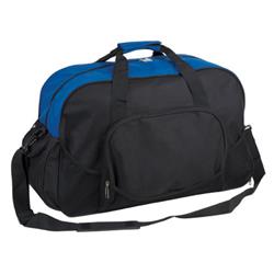 Deluxe Gym Duffle Bag - Black & Royal, Case Of 18
