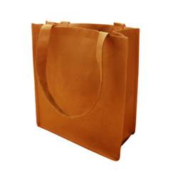 100 G Non-woven Recycled Shopping Tote - Orange, Case Of 120