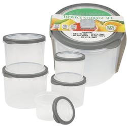 2335248 Round Food Container Set - Gray, 10 Piece - Case Of 12